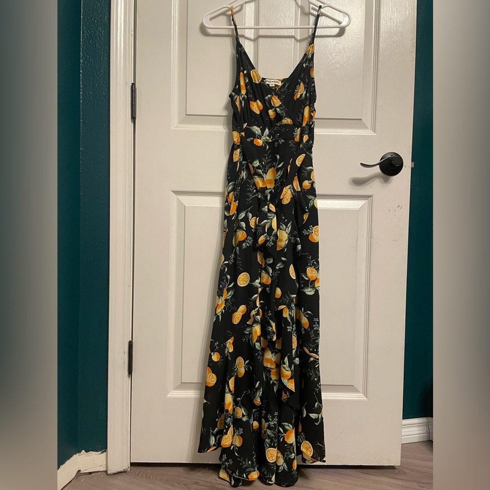 INSPIRED HEARTS black lemon dress